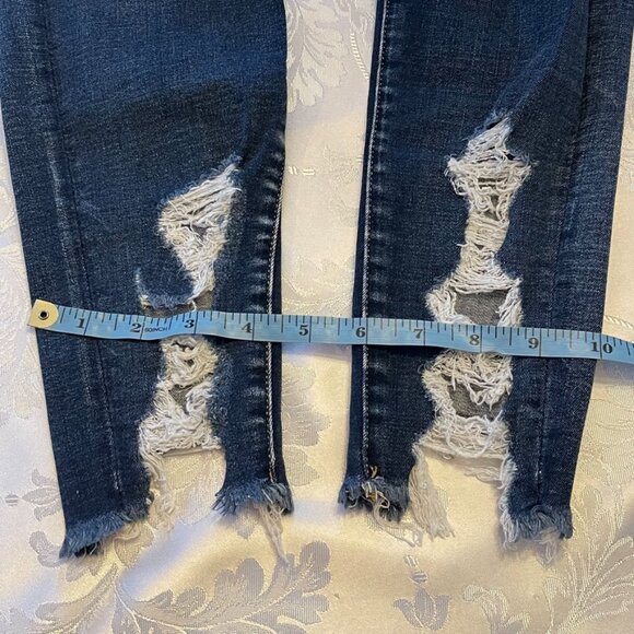 Blue skinny Jeans American Eagle super super stretchy high rise size US 4 - Picture 7 of 9